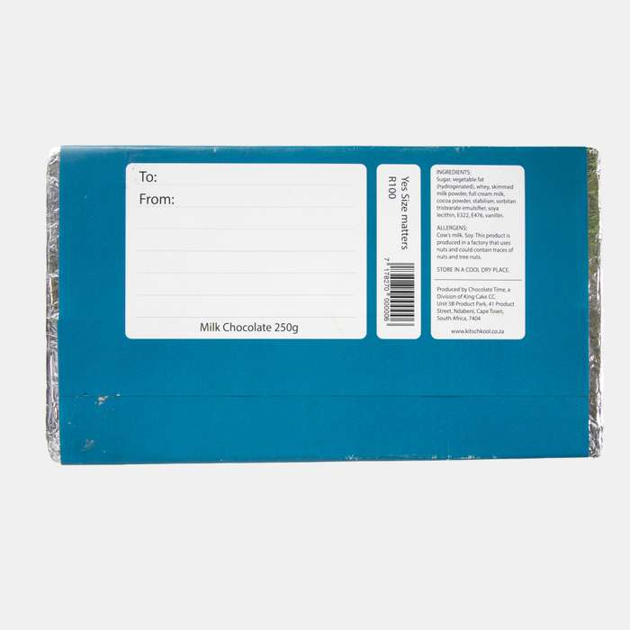 Yes Size Matters Chocolate Slab 250g
