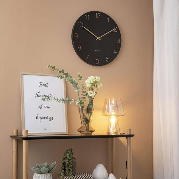 Charm Engraved Number Wall Clock