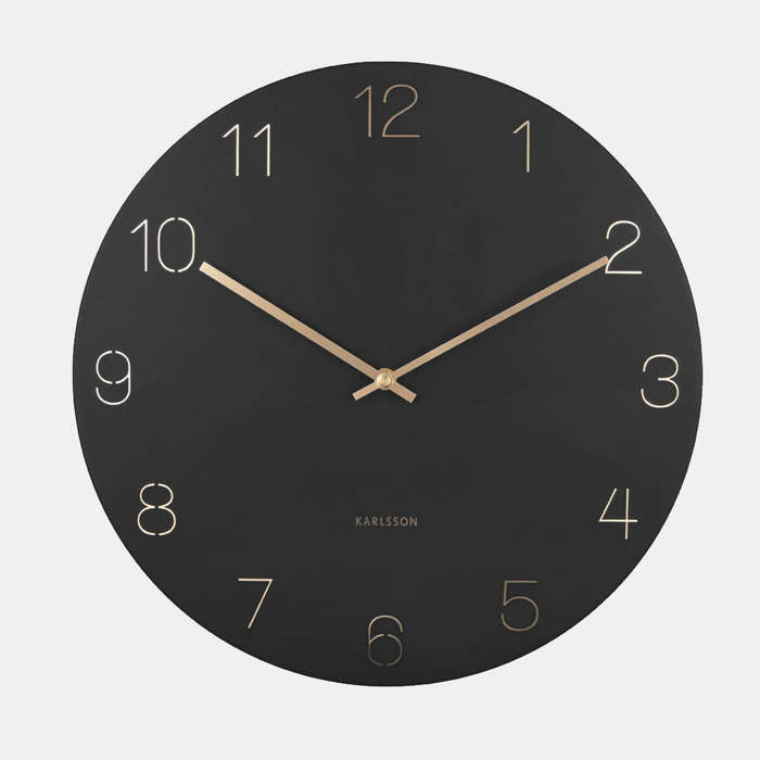 Charm Engraved Number Wall Clock