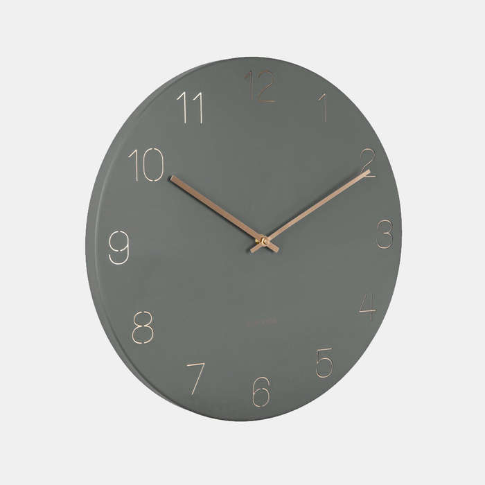 Charm Engraved Number Wall Clock