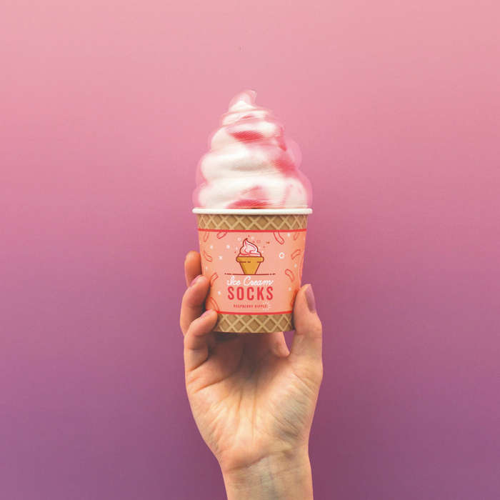 Ladies' Raspberry Ice Cream Socks