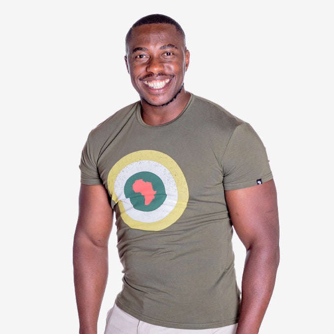 Men's Africa Roundel Illustration Slim Fit T-Shirt