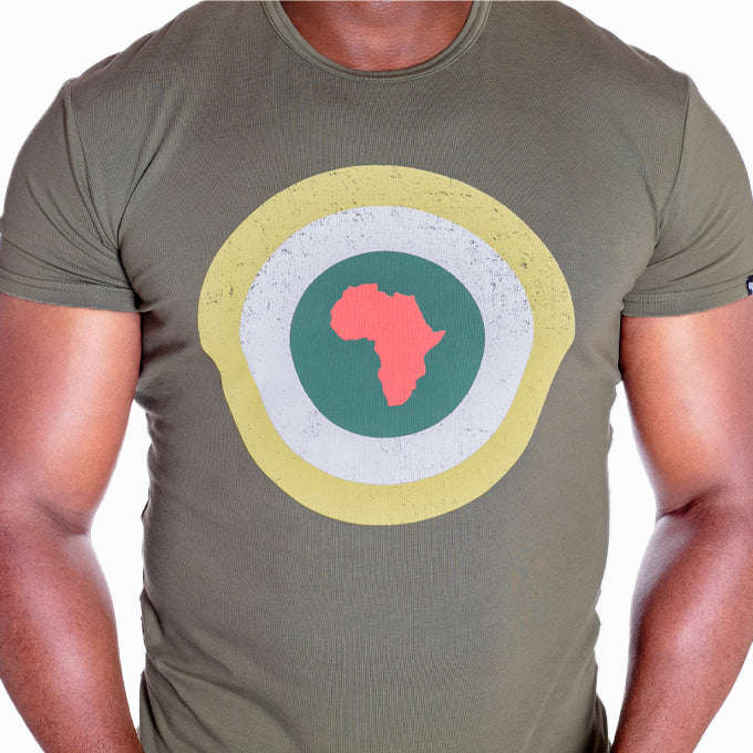 Men's Africa Roundel Illustration Slim Fit T-Shirt