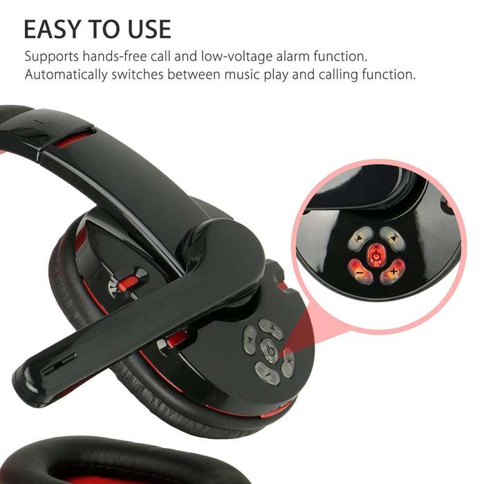 Classic Bluetooth Wireless Gaming Headset for PC PS4 Game with Mic LED Volume Control