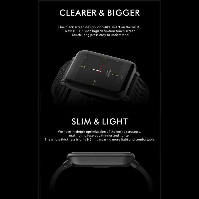 Q9 Bluetooth Smart Watch with Heartrate Monitor - Black