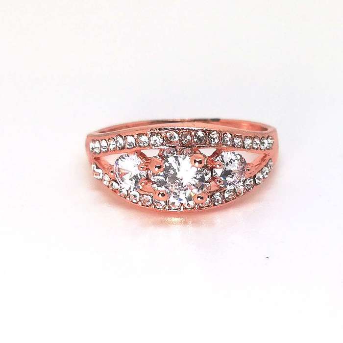 Rose Gold Princess Cut Ring - 20mm
