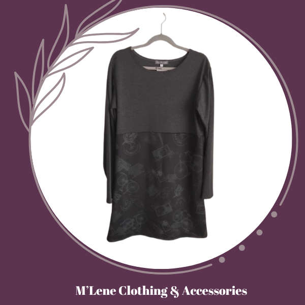 RegtigAwesome Winter Dress - Charcoal & Black - 2XL