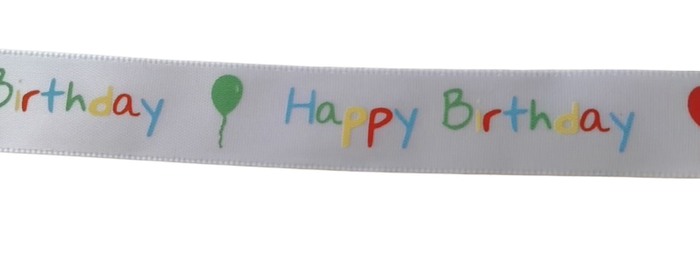 Printed Ribbon - Happy Birthday