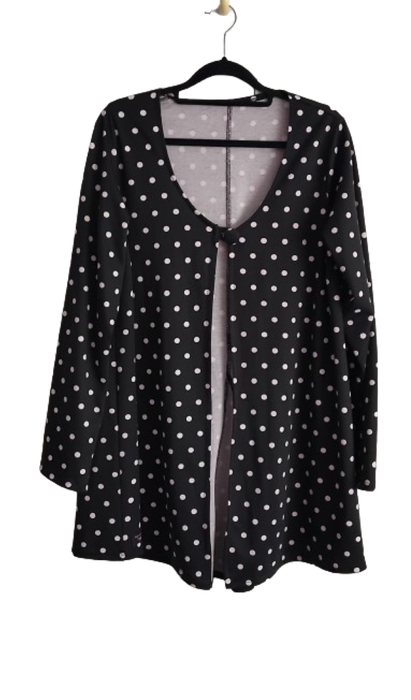 Swallow Jacket - Black With White Polkadots - Size L