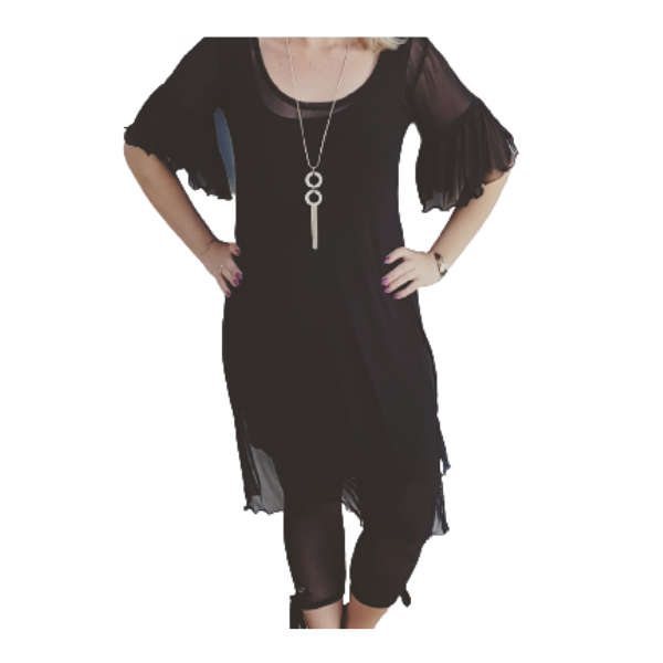 Black Mesh Dress