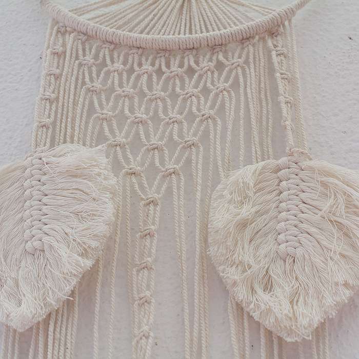 Bohemian Woven Tassel  Dream Catcher - White - Tree of Life
