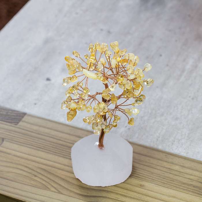 Crystal Chip Tree Rough Base - Citrine / Quartz