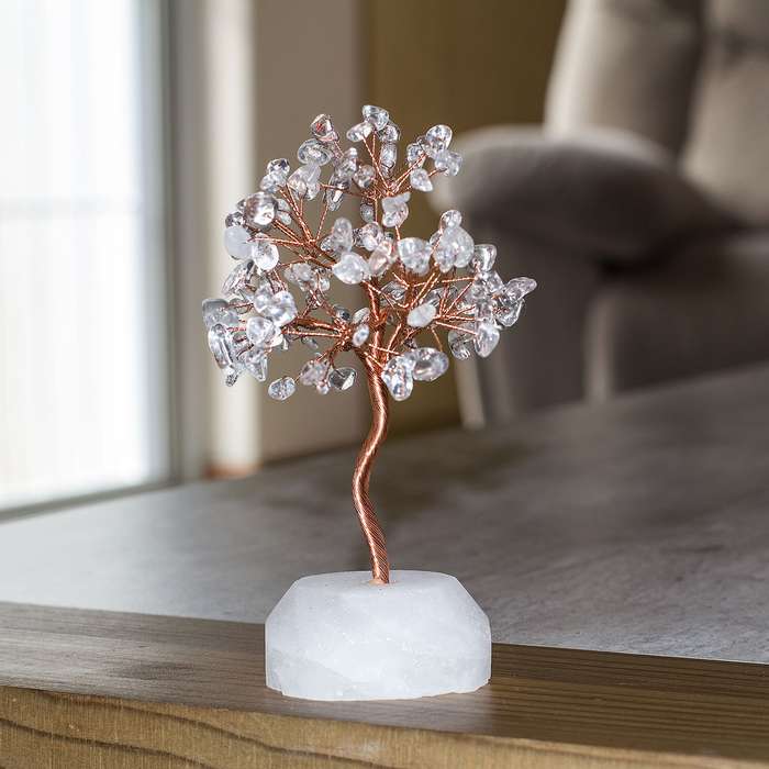 Crystal Chip Tree Rough Base - Clear Quartz