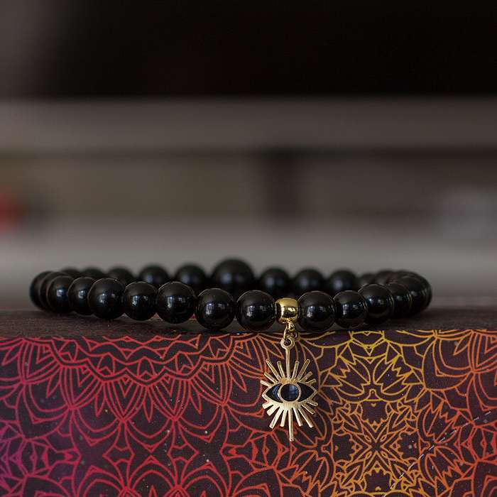 Evil Eye Black Obsidian Bracelet