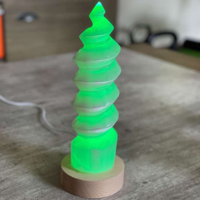 Selenite Lamp - Twister Small