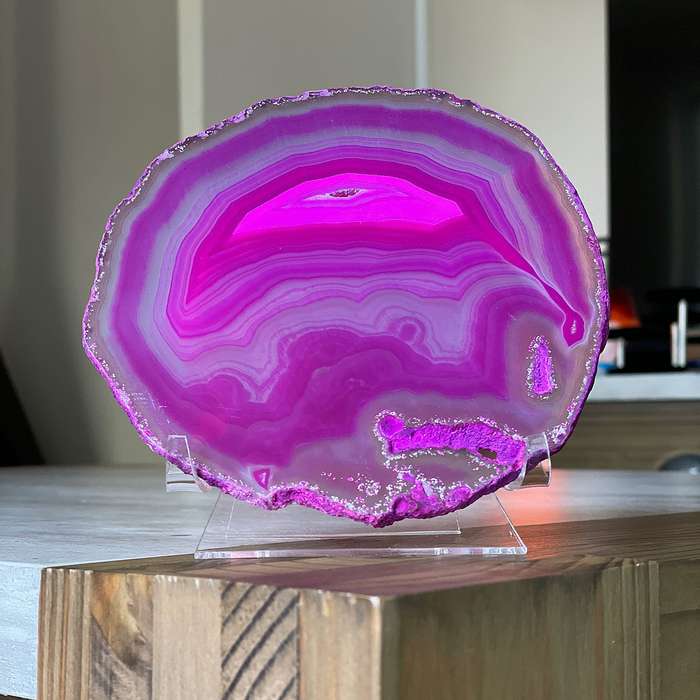 Agate Slice - Pink - Size 7 (15cm x 14cm)