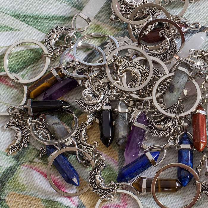 Moon Keyring - Lapis Lazuli