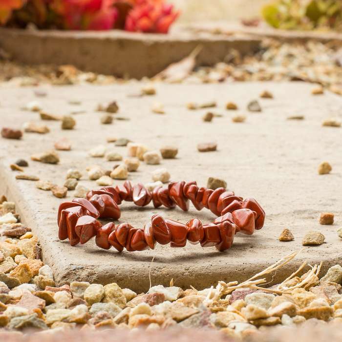 Red Jasper Chip Bracelet