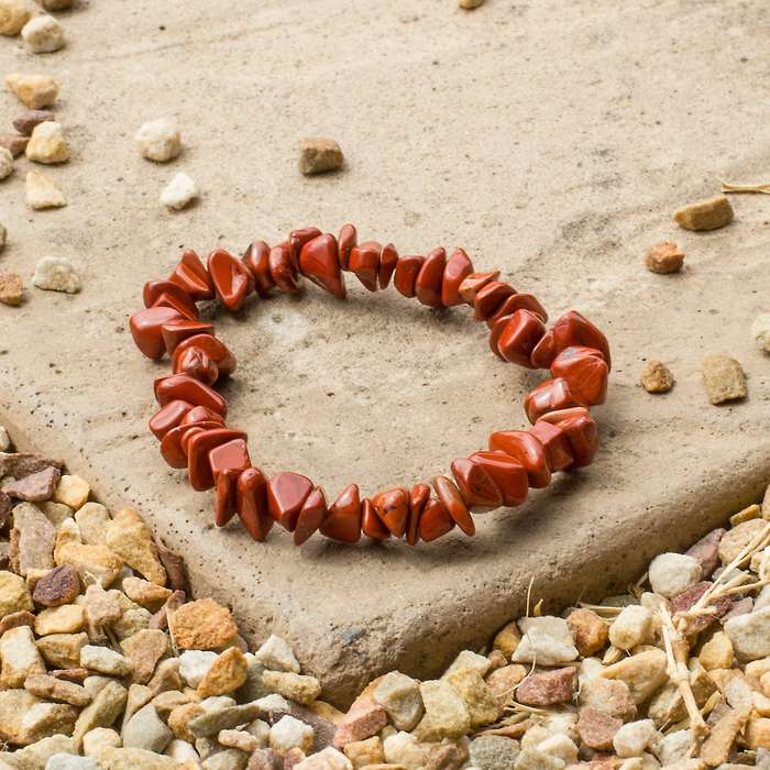 Red Jasper Chip Bracelet