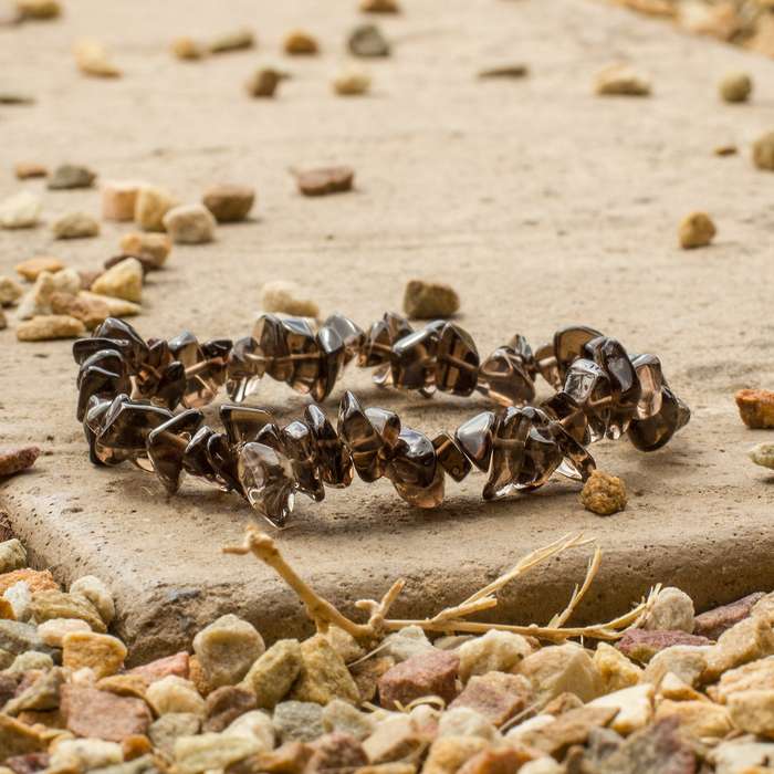 Smokey Quartz Chip Bracelet