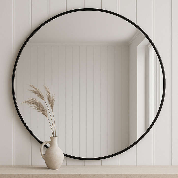 Round Aluminium Frame Mirror  1200mm