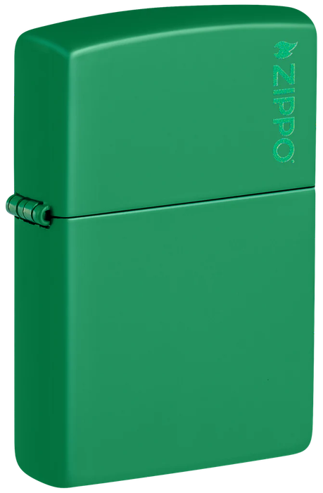 Classic Grass Green Matte Zippo Logo