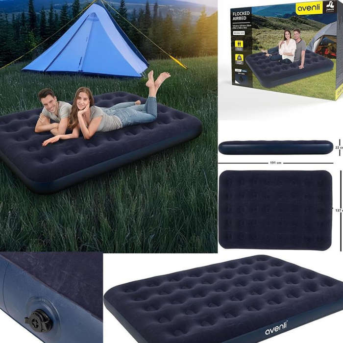 JILONG DOUBLE FLOCKED COIL BEAM AIR BED