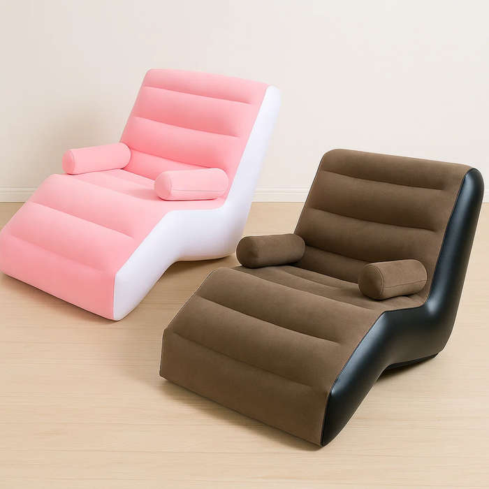 INFLATABLE FOLDING LAZY CHAISE LOUNGES LOUNGER SOFA