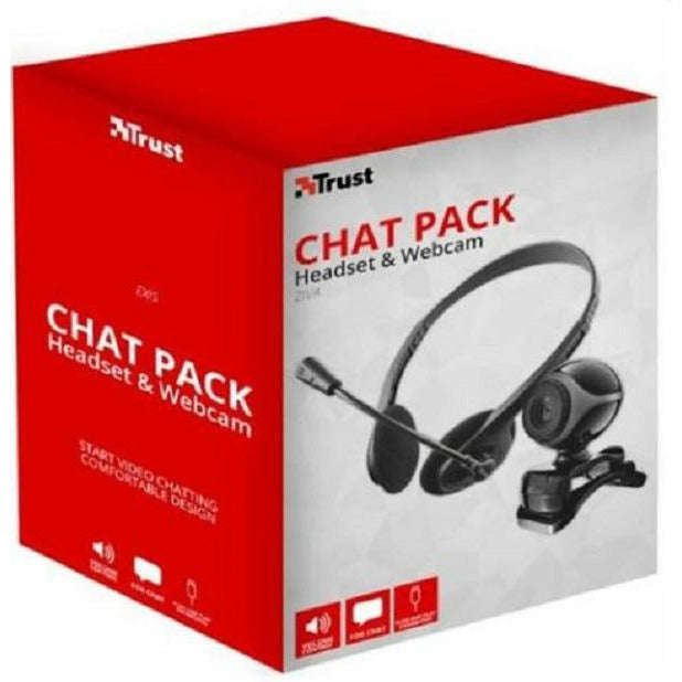 Chat-on ear Headset with adjustable microphone and VGA Webcam