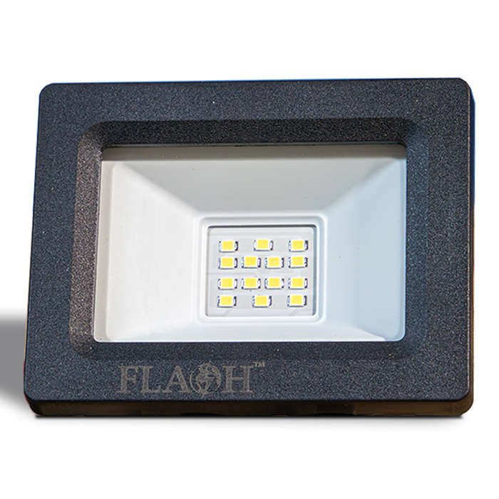 FLASH 10W SMD LED Slim Floodlight Daylight 6000K Black