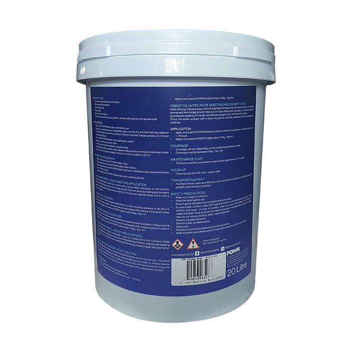 POWR Rubber Seal Waterproofing Coating Black 20 Litre