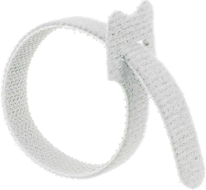 RUWAG Magic Reusable Velcro Cable Ties White 12.5mm x 200mm ( Pack of 10 )