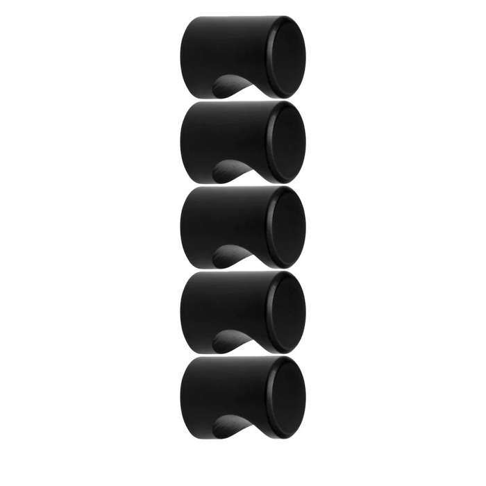 ROCO Cylindrical Drawer Knob Matt Black 20mm ( 5 Pack )