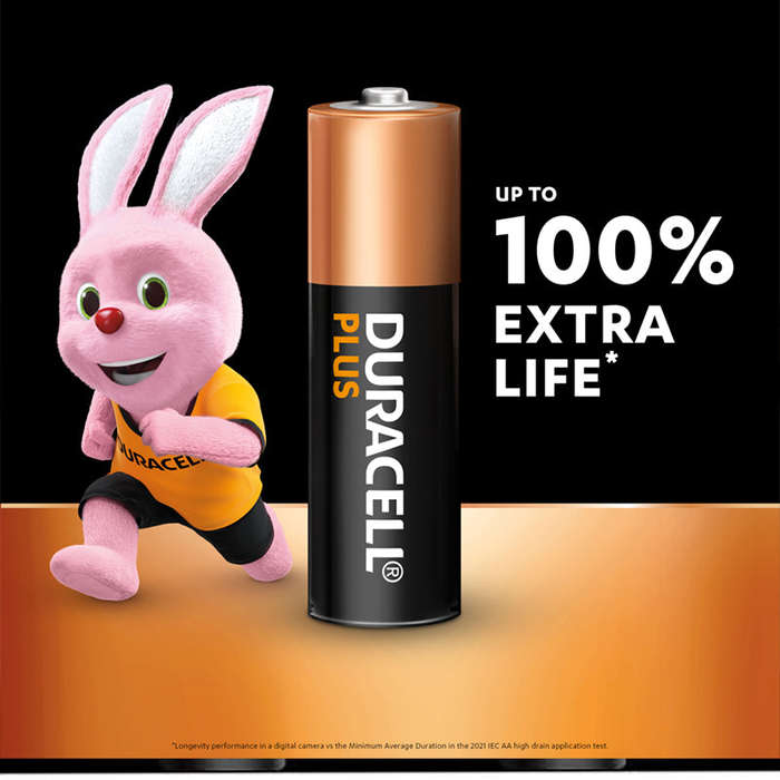 DURACELL Plus Battery AA Penlight 1.5v ( Pack of 2 )