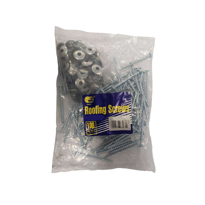 EARTH Roofing Screws [Comb/Washer] Corrulock 90mm ( Box of 100 )