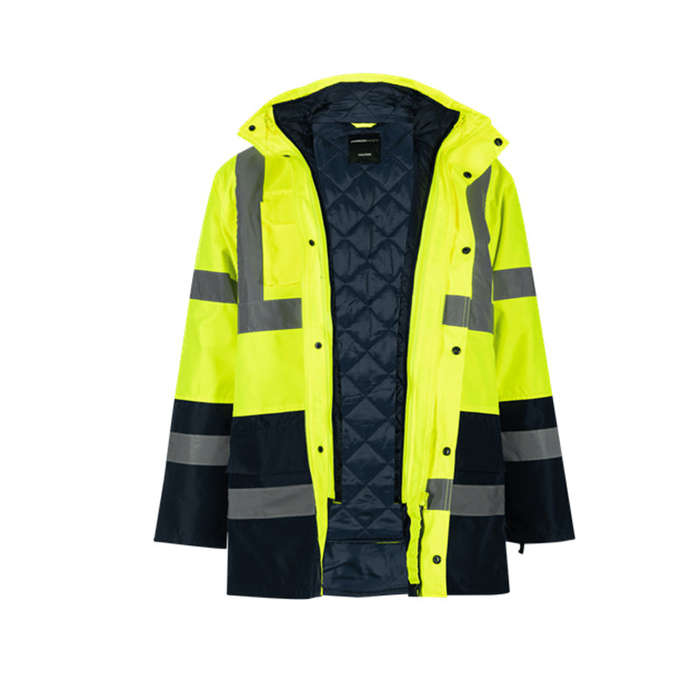 PIONEER SAFETY Jacket Parka 5 In 1 Lime/Navy