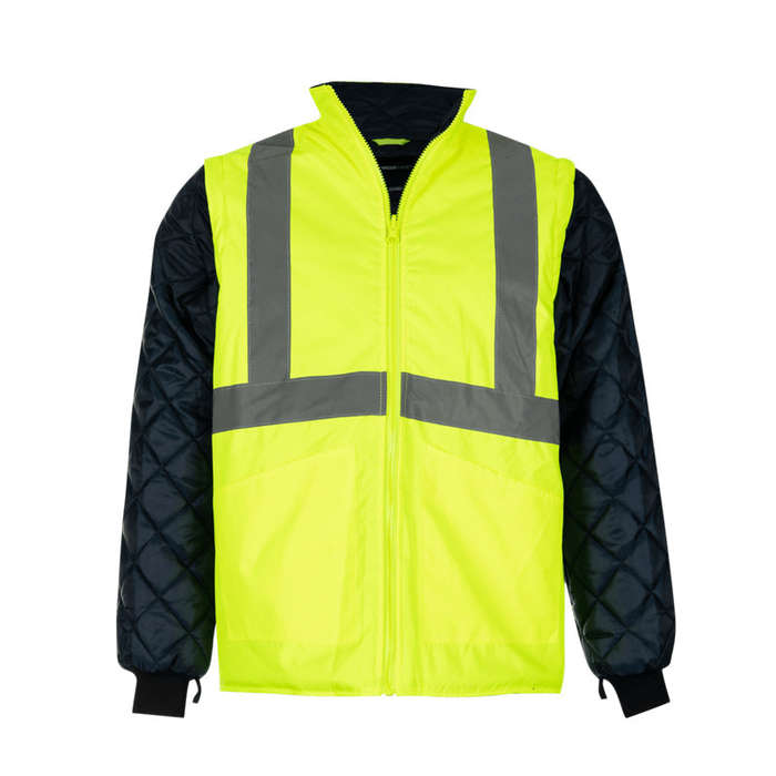 PIONEER SAFETY Jacket Parka 5 In 1 Lime/Navy