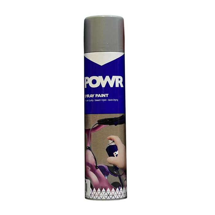 POWR Spray Paint Metallic Aluminium 300ml ( 2 Pack )