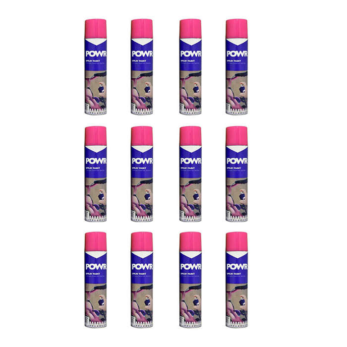 POWR Spray Paint Fluorescent Violet 300ml ( 12 Pack )