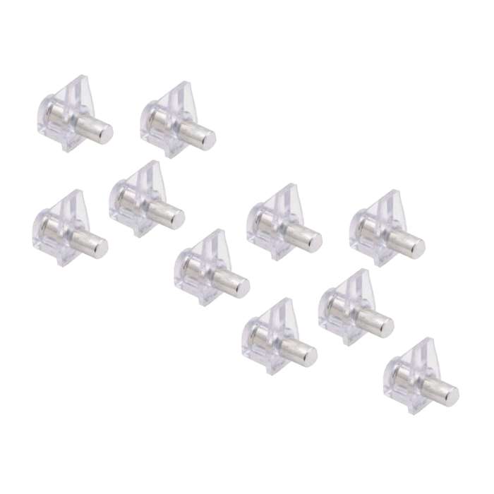 ROCO Prepack Shelf Support Clear With Steel Pin ( 10 Per Pack )
