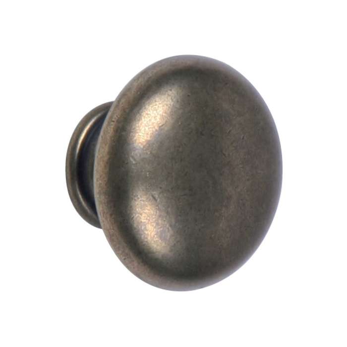 ROCO Lite Mushroom Drawer Knob Antique Brass 30mm ( 5 Pack )