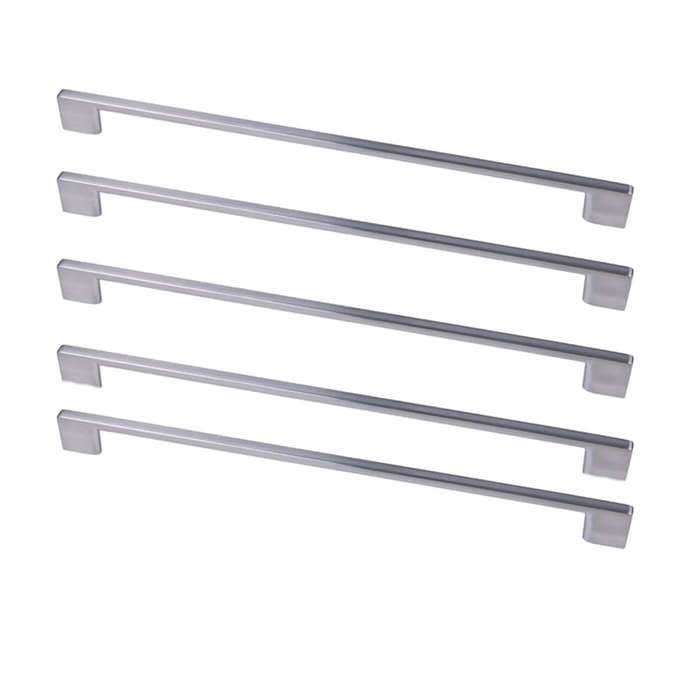 ROCO Neptune Aluminium Cupboard Handle Brushed Nickel 192mm ( 5 Pack )