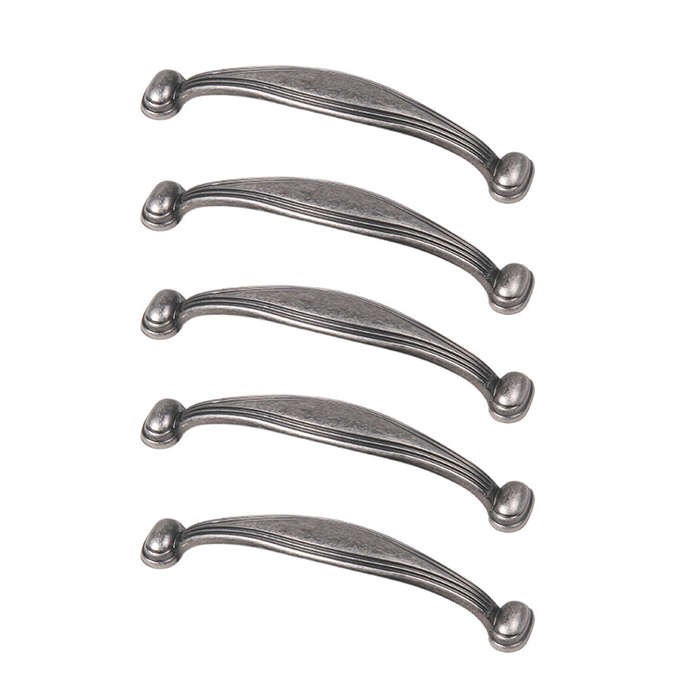 ROCO Victoria Antique Cupboard Handle Oxidised Tin 96mm ( 5 Pack )