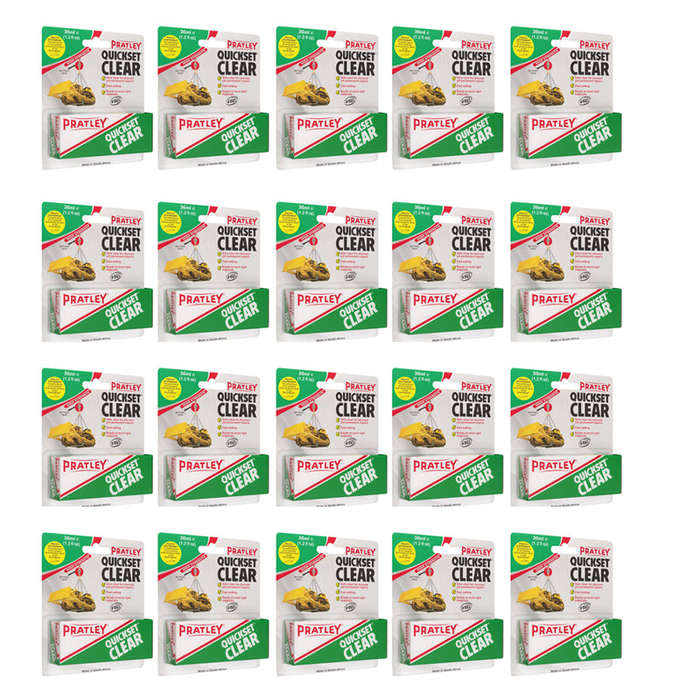 PRATLEY Adhesive Epoxy Quickset Clear 36ml ( 20 Pack )