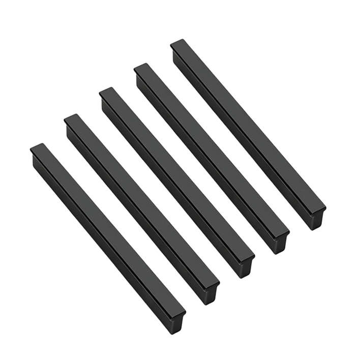 ROCO T Strip Cupboard Handle Brushed Matt Black  150mm ( 5 Pack )