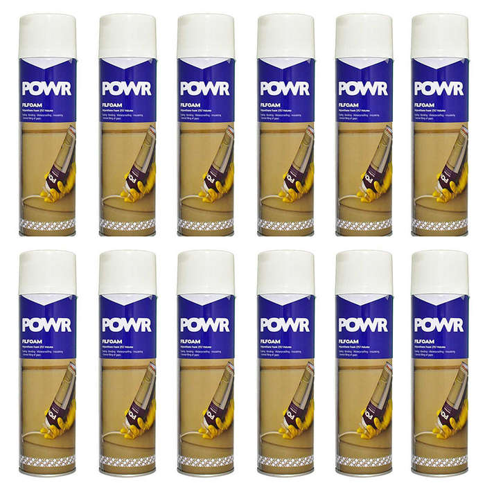 POWR Polyurethane Foam Filler (Filfoam) 500ml ( 12 Pack )