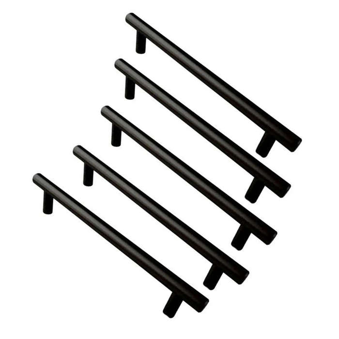 ROCO Cupboard Handle Bar Hollow Black 192mm x 12mm ( 5 Pack )