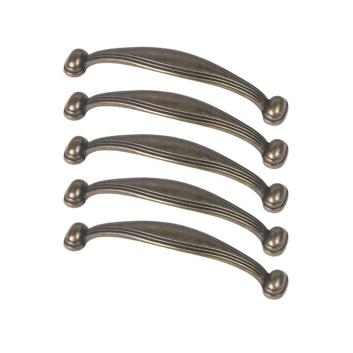 ROCO Victoria Antique Cupboard Handle Brass 96mm ( 5 Pack )