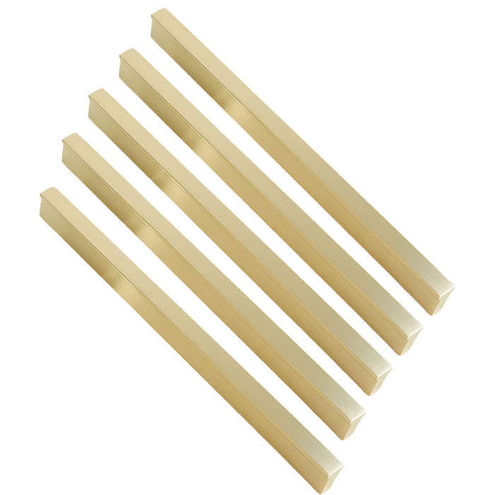 ROCO T Strip Cupboard Handle Brushed Brass 150mm ( 5 Pack )