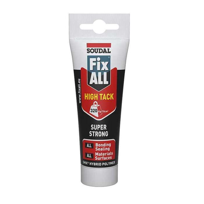 SOUDAL Fix ALL High Tack Super Strong Flexible Adhesive White 125ml ( 10 Pack )